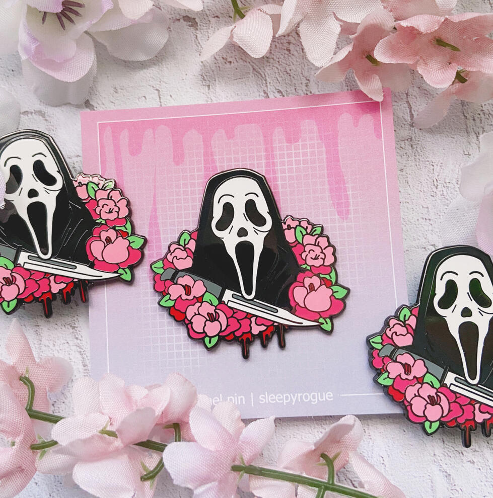 Floral Slashers, Enamel Pin