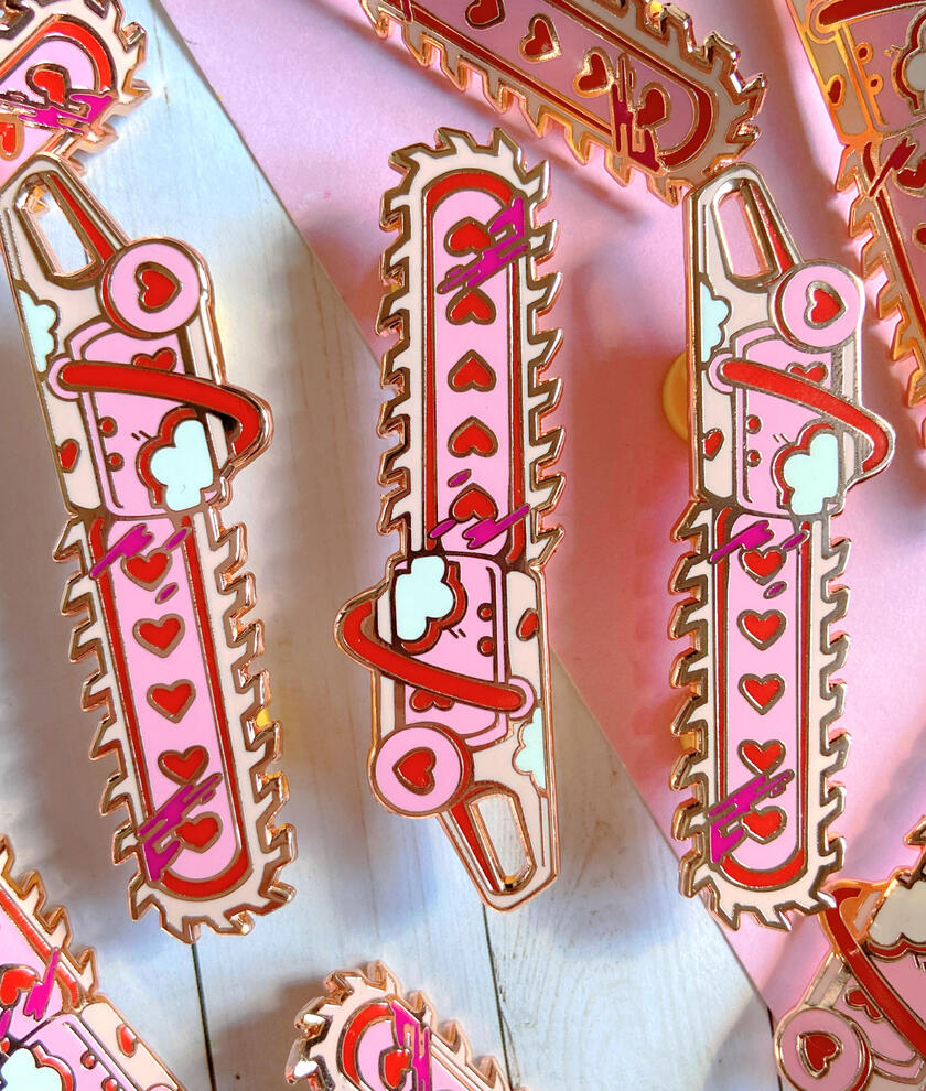 Pastel Chainsaw Enamel Pin